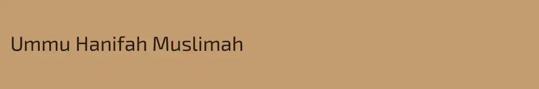 Ummu Hanifah Muslimah